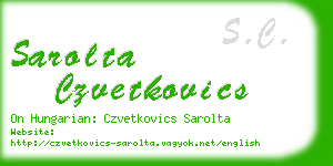 sarolta czvetkovics business card